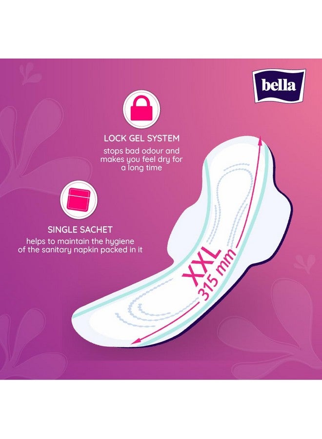 Bella Ultra Night Drai Pads Women|Sanitary Napkins|Drai Topsheet|31,5 Cm Long| Wings|Breathable|Lock Gel System|Green Edge System|Fast Absorption|For Rash Free Period|Size Xxl|Pack Of 1|14 Pcs - Image 4