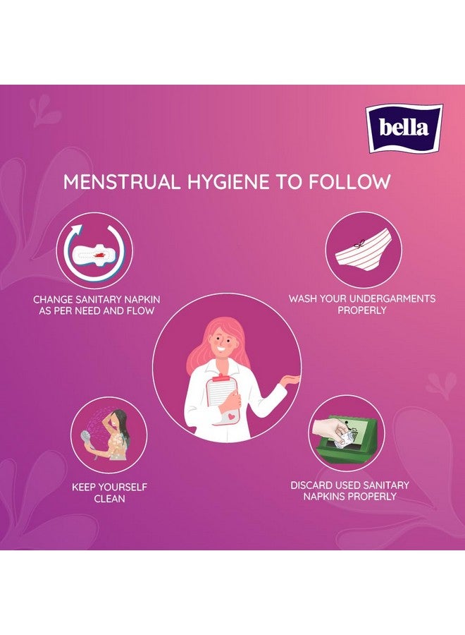 Bella Ultra Night Drai Pads Women|Sanitary Napkins|Drai Topsheet|31,5 Cm Long| Wings|Breathable|Lock Gel System|Green Edge System|Fast Absorption|For Rash Free Period|Size Xxl|Pack Of 1|14 Pcs - Image 5