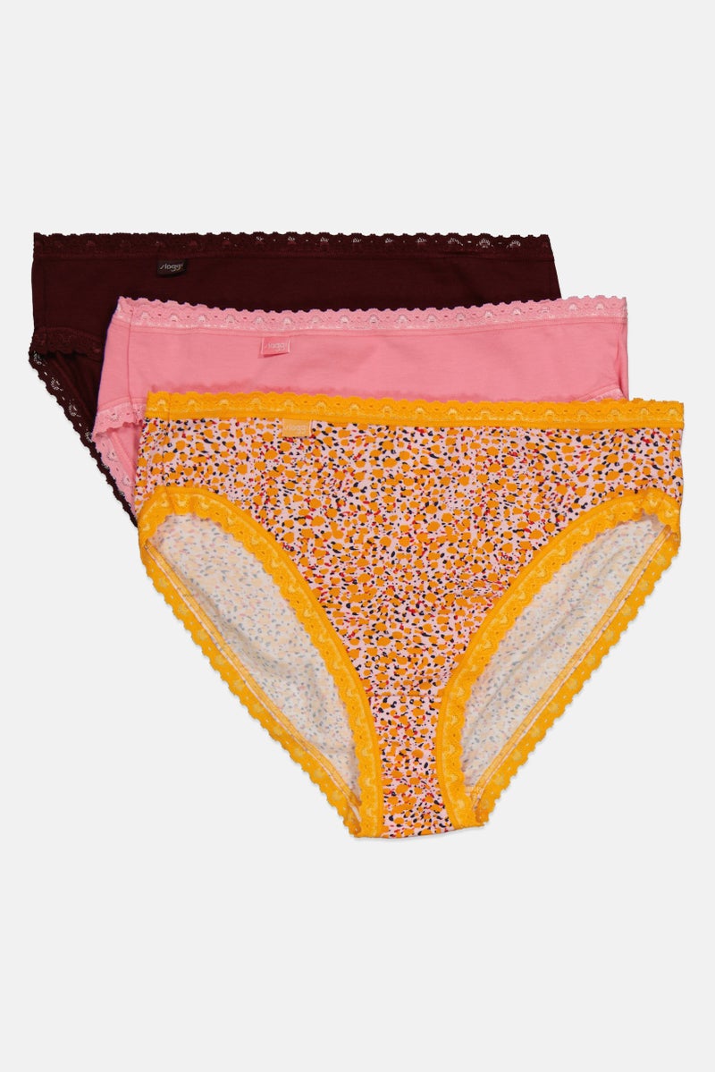 sloggi Women 3 Pack Allover Print Briefs, Multicolor  - Image 3