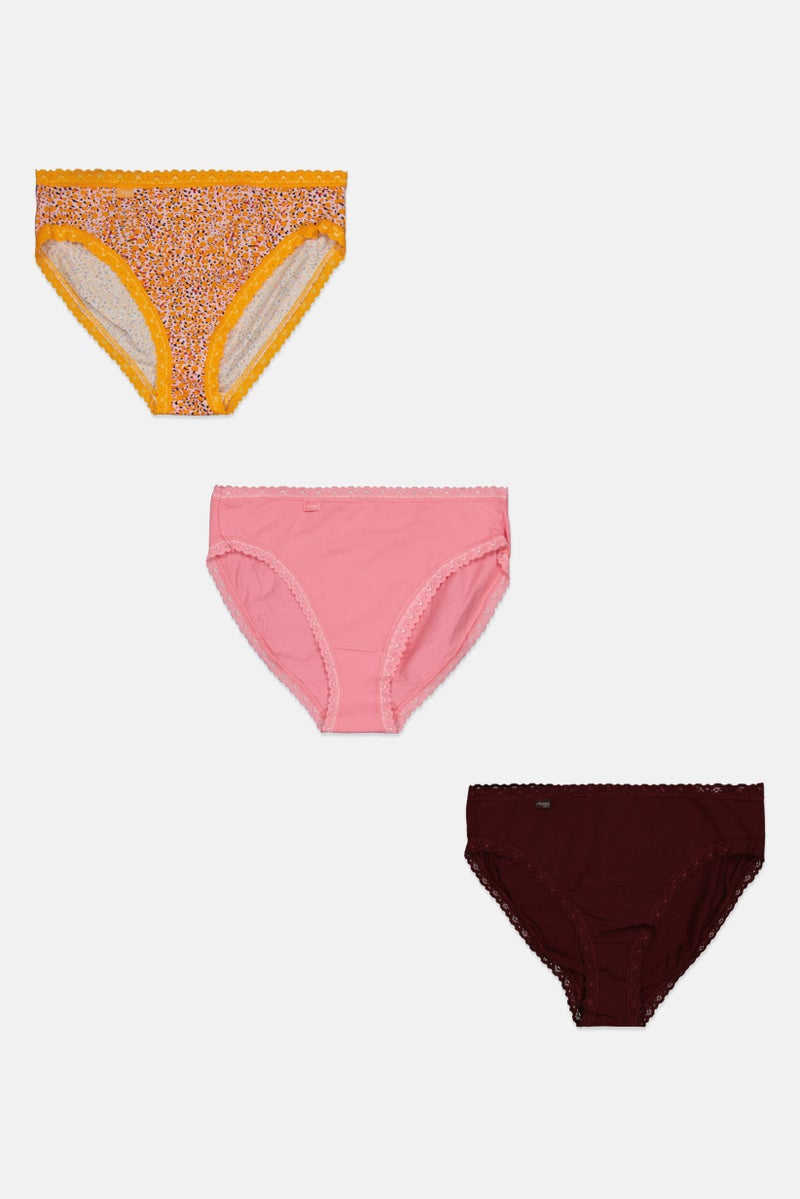 sloggi Women 3 Pack Allover Print Briefs, Multicolor  - Image 1