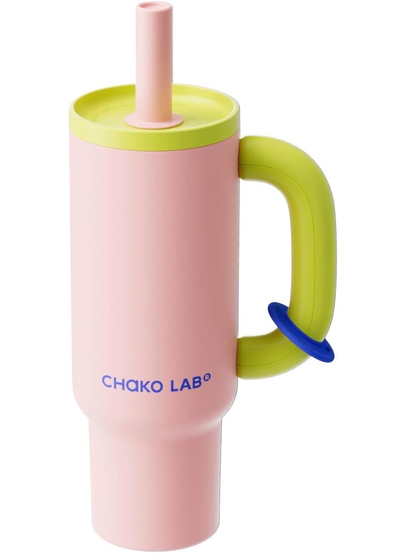 CHAKO LAB CHaKOLAB BaWangCUP Stainless Steel Insulated Tumbler with Handle and Straw, Leakproof for Travel, BPA Free, 316 Stainless Steel Liner, 950 ml - Image 1