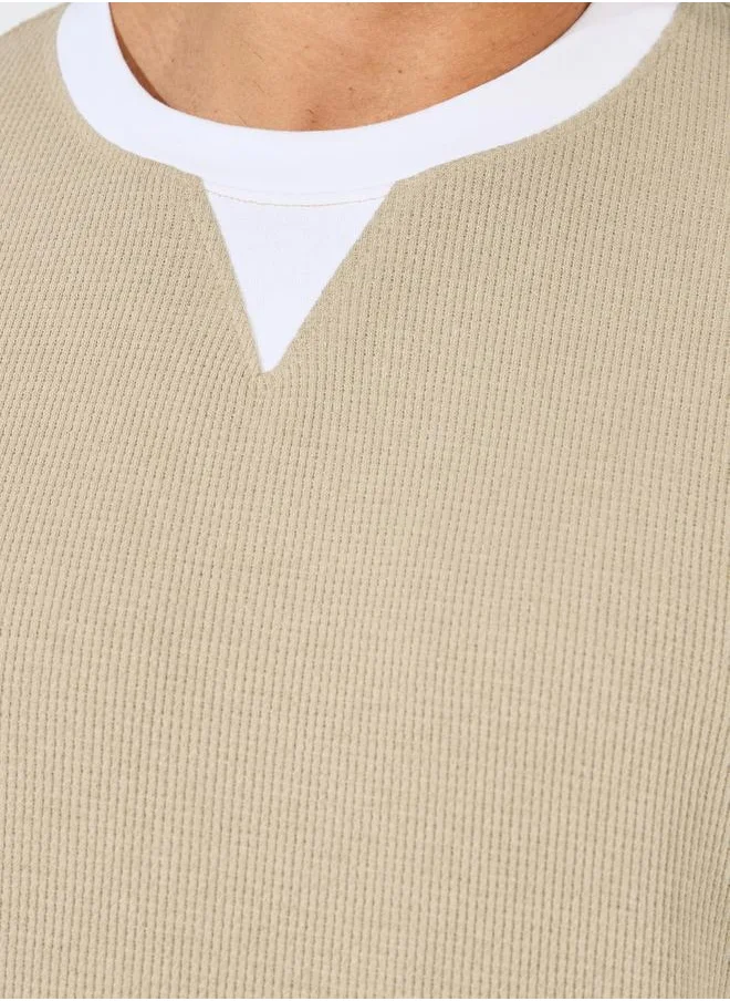 Styli Premium Waffle Knit Oversized T-Shirt