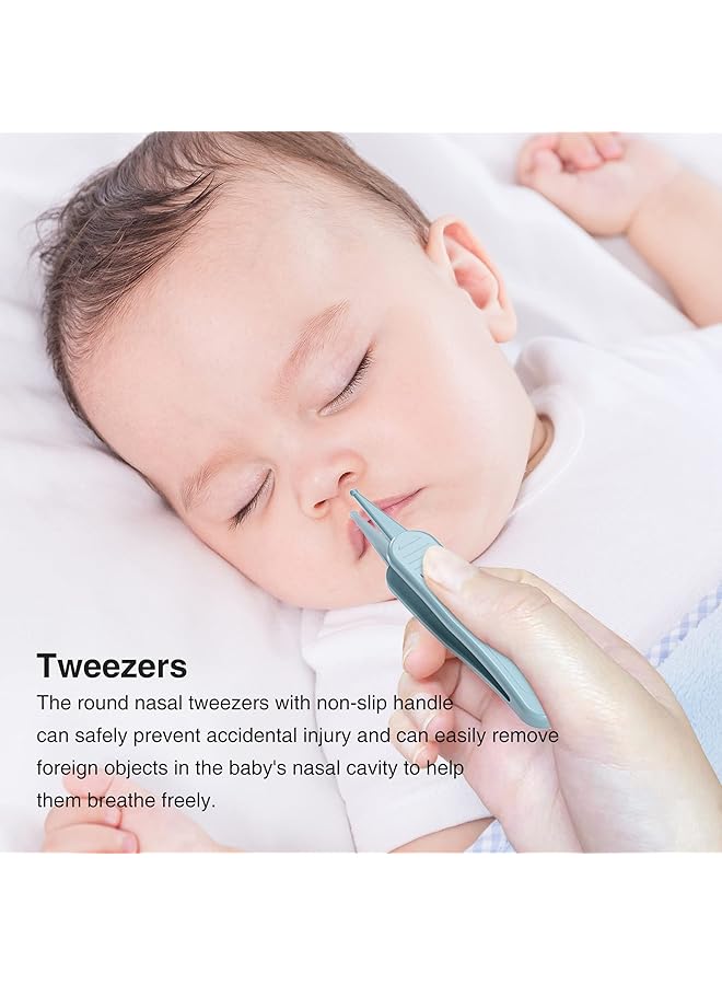 KASTWAVE Baby Nail Clipper Kit 4 Piece Baby Manicure And Pedicure Beauty Kit Newborn Nail Clipper File With Cute Protective Cover Scissors Tweezers Anti Pinch Flesh Care Tools (Blue) - Image 5