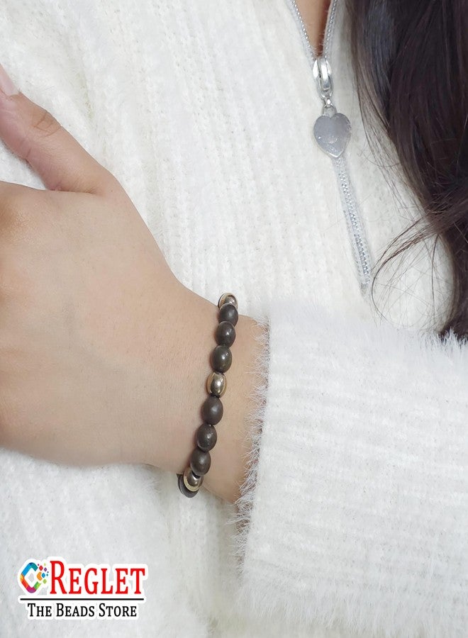 REGLET Double Protection Bracelet, Pyrite, Hematite Beads | Attracts Wealth, Boosts Confidence, Improves Focus, Negative Energy Protection | Natural Healing Bracelet - Image 4