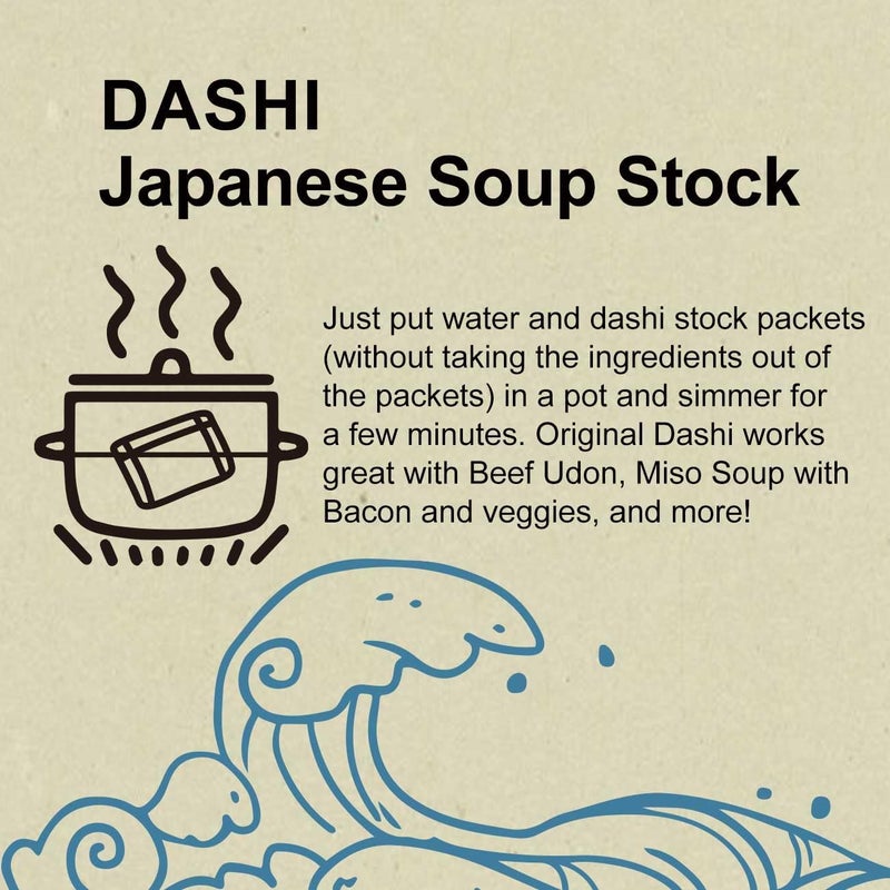 Grelim Dashi Stock - Japanese Dashi Soup with Natural Ingredients, 18 Packets, 5.04 oz - Image 3