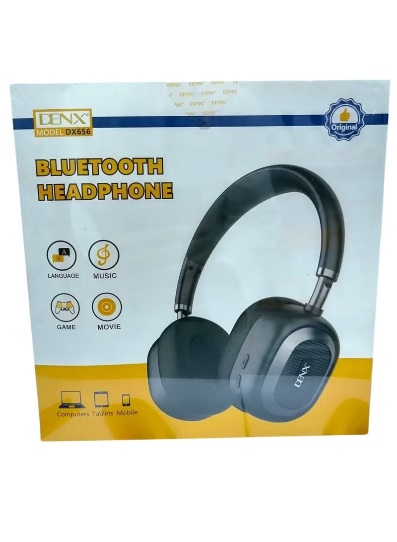 Denx Wireless Bluetooth Headphone – Explosive X-Bass, 10H Playback, 300mAh Battery, for Music, Gaming, Movies, Android & iOS Compatible DX656 - Image 1