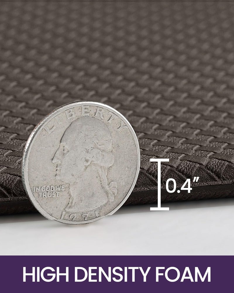 DEXI Kitchen Floor Mats Cushioned Anti Fatigue, 17x59, Standing Runner Rug Waterproof, Comfort Memory Foam Padded for Front Sink Laundry, Brown - Image 4