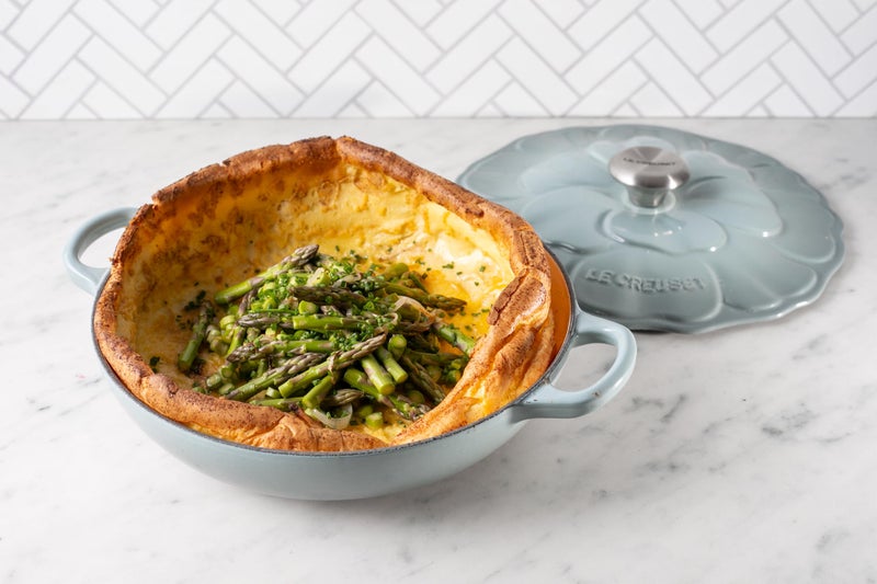Le Creuset Le Creuset Signature Enameled Cast Iron Petal Braiser, 2.25qt., Sea Salt  - Image 3