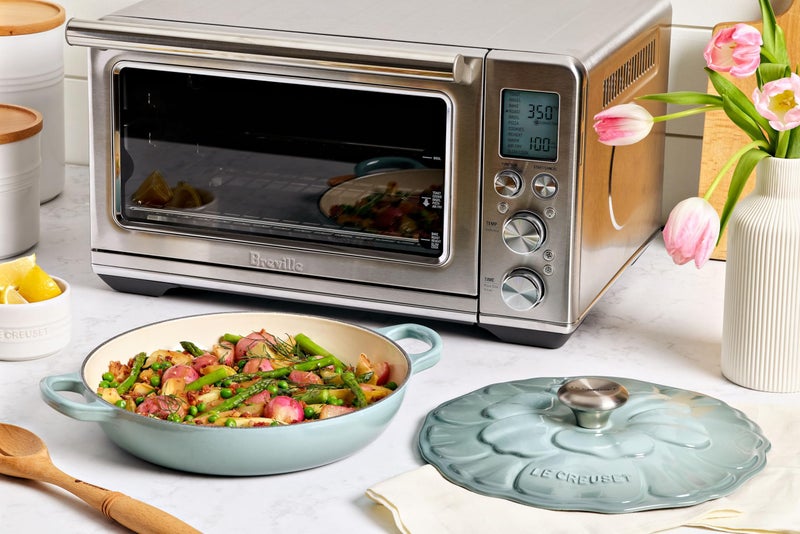 Le Creuset Le Creuset Signature Enameled Cast Iron Petal Braiser, 2.25qt., Sea Salt  - Image 4
