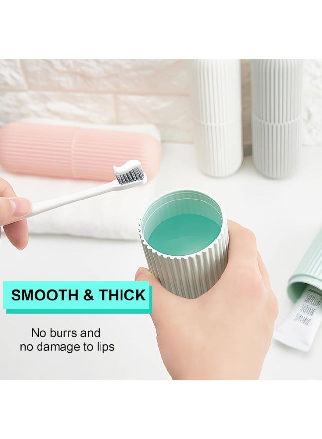 Portable Capsule Toothbrush and Toothpaste Holder 3Pcs, Travel Plastic Toothbrush Storage Case, Hygienic Toothbrush Box for Kids and Adults, Random Color - Image 3