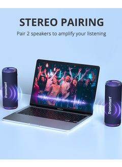 Tronsmart Tronsmart T7 Lite 24W Portable Outdoor Speaker, 24W Stereo Sound with Deep Bass, Bluetooth 5.3, IPX7 Waterproof, 24 Hours of Playtime, Custom EQ via App, Ultra Portable for carry - Blue  - Image 4