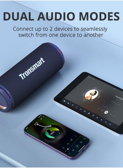 Tronsmart Tronsmart T7 Lite 24W Portable Outdoor Speaker, 24W Stereo Sound with Deep Bass, Bluetooth 5.3, IPX7 Waterproof, 24 Hours of Playtime, Custom EQ via App, Ultra Portable for carry - Blue  - Image 5