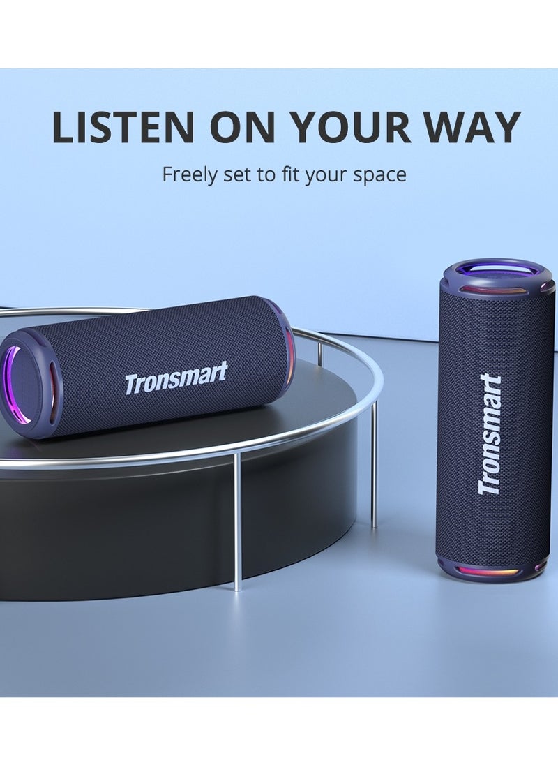 Tronsmart - Tronsmart T7 Lite 24W Portable Outdoor Speaker, 24W Stereo Sound with Deep Bass, Bluetooth 5.3, IPX7 Waterproof, 24 Hours of Playtime, Custom EQ via App, Ultra Portable for carry - Blue - Image 1
