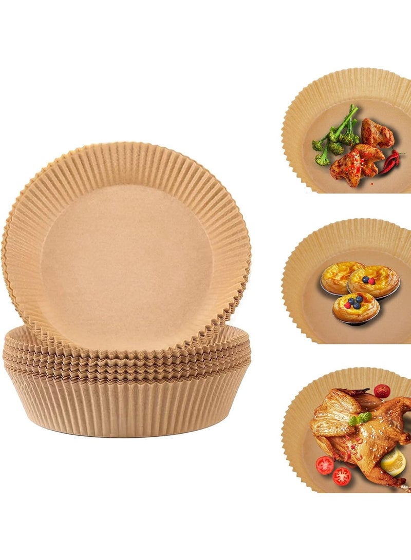 Air Fryer Disposable Food Paper Liners – 100 Pack Non-Stick Oil-Proof Parchment Paper for Mess-Free Cooking – 20CM - Image 1