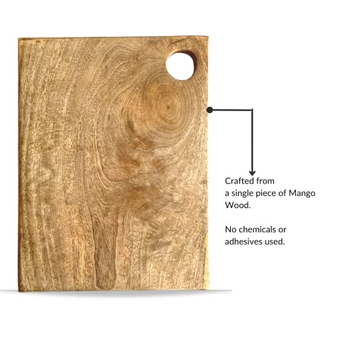 Nutrion Natural Solid Wood Chopping/Cutting Board for Vegetables, Fruits & Cheese (Mango Wood Chopping Board) - Image 5