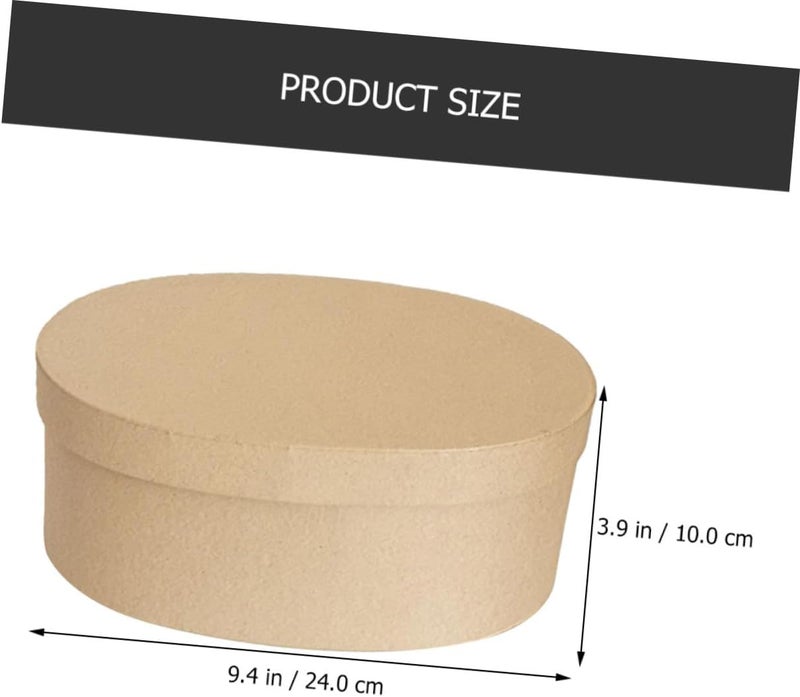 Garneck Oval Kraft Paper Dessert Box Large 24x18.5x10cm with Lid, Portable Baking Accessory for Cake and Cookie Storage, Household Bakery Take out Container - Image 2