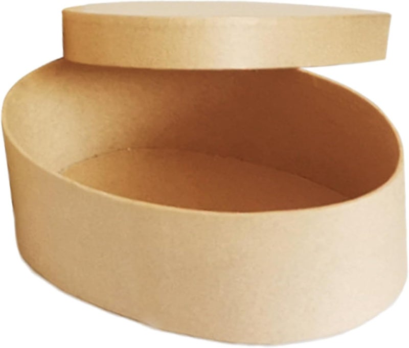 Garneck Oval Kraft Paper Dessert Box Large 24x18.5x10cm with Lid, Portable Baking Accessory for Cake and Cookie Storage, Household Bakery Take out Container - Image 1