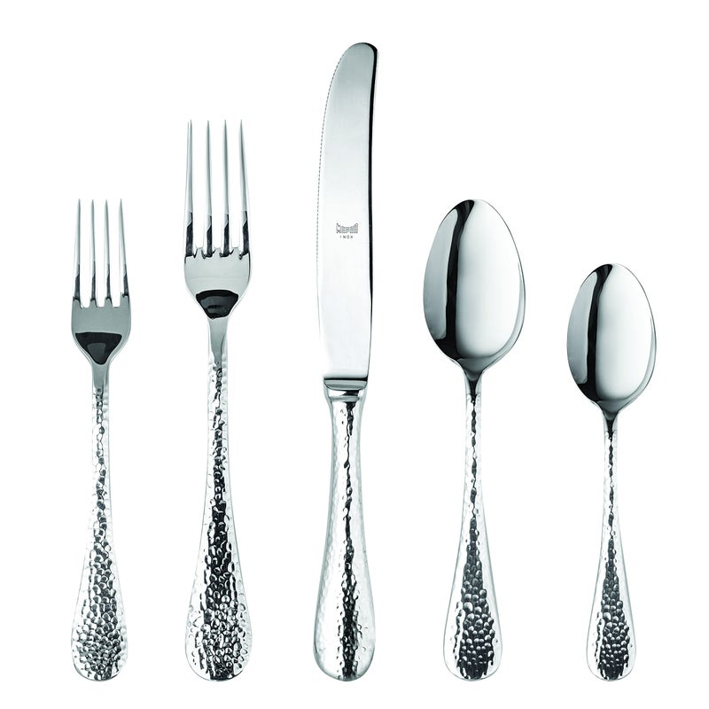 MEPRA 106822005 Epoque 5Piece Durable 1810 Stainless Steel American Style Flatware Cutlery Set for Fine Dining Dishwasher Safe Service for 1