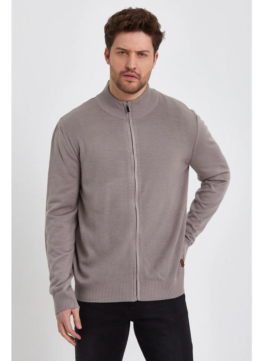 الكسندر جاردي Alexandergardı Half Turtleneck Zipper Cardigan (E22-5717)