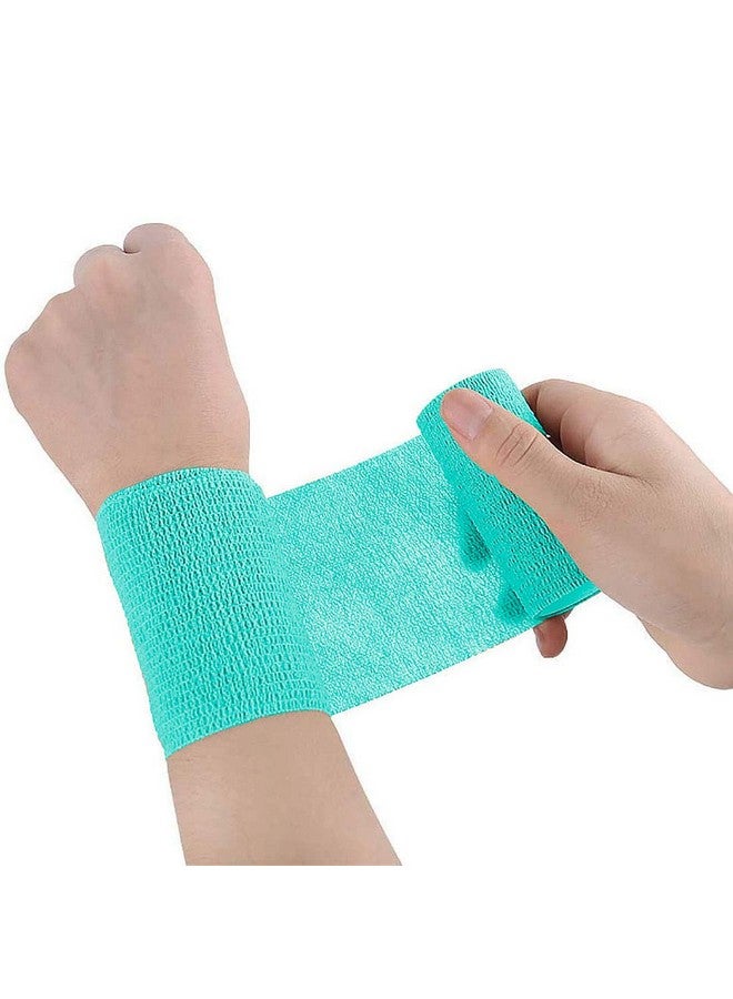 Kathson 2“ × 8 ”Vet Wrap Tape Veterinarian Self Adhesive No Chew Bandage Wound Dressing Medical Bandage Gauze For Animals Pets Dogs Cats Horses Ear Feet Paw Tail Injury（Green) - Image 2