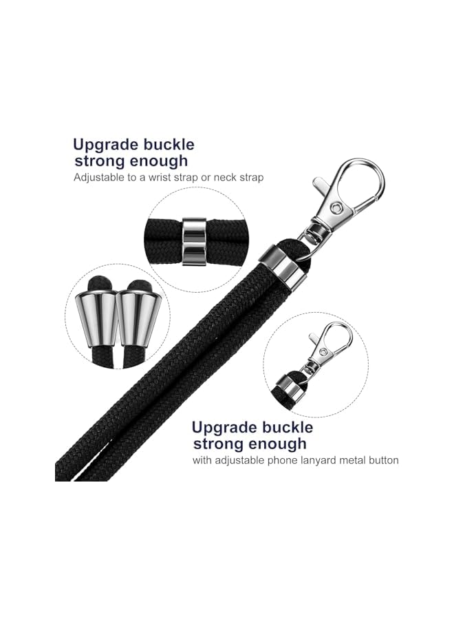 Green Tiger 4 Pieces Universal Cell Phone Lanyard,Adjustable Nylon Mobile Phone Lanyard,Crossbody Phone Neck Strap with Tether Tabs,Multifuctional Patch Lanyard Compatible with Most Phones(Pure Color) - Image 3