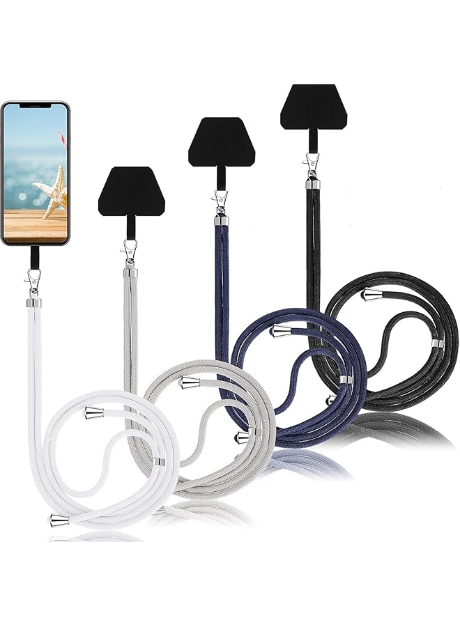 Green Tiger 4 Pieces Universal Cell Phone Lanyard,Adjustable Nylon Mobile Phone Lanyard,Crossbody Phone Neck Strap with Tether Tabs,Multifuctional Patch Lanyard Compatible with Most Phones(Pure Color) - Image 1