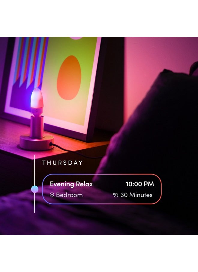 LIFX Candle Color, E12 Polychrome Technology™, Wi-Fi Smart LED Multicolors Light Bulb, 27 addressable Zones per Candle, No Bridge Required, Works with Alexa, Hey Google, HomeKit and Siri