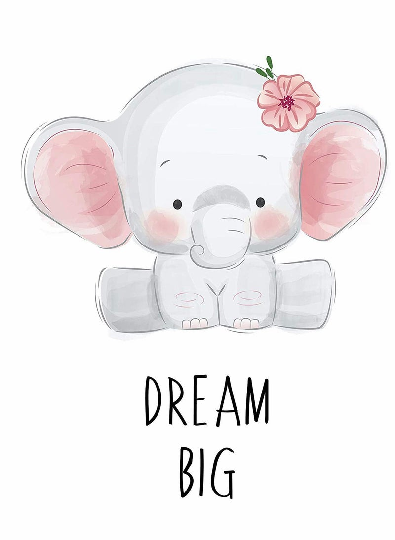 SOLARAE صور ديكور حضانة بموضوع الغابة للأطفال، 6 عبوات من فن الجدران لرسوم الحيوانات الكرتونية مع اقتباس ملهم لغرف نوم الأطفال والأولاد والبنات وغرف المعيشة والحمام - بدون إطار - Image 5