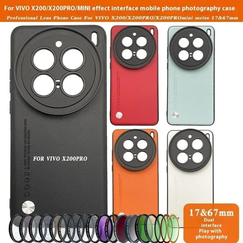 GetZget® 17mm Phone Case Compatible with Vivo X200 Pro with Lens Cap Cover Support 67mm ND Filter 17mm Lens Accessories (Black) (Vivo X200 Pro) - Image 3