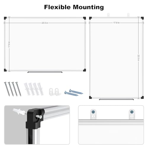 XBoard Magnetic Whiteboard 24 x 18 Inch, Dry Erase Board with Aluminium Frame for Home School Office - Image 5
