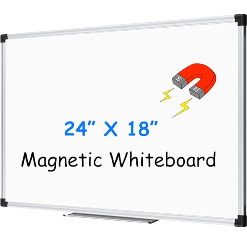 XBoard Magnetic Whiteboard 24 x 18 Inch, Dry Erase Board with Aluminium Frame for Home School Office - Image 1