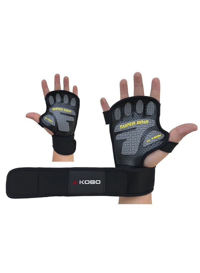 Kobo Kobo WTG-22 Lycra-Spandex Gym Gloves, Large (Black)  - Image 3
