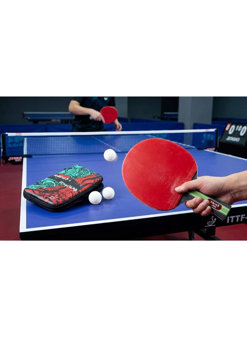 Tennis Spectrum Table Tennis Paddle Set with 2 Ping Pong Rackets, 3 Balls & Carrying Case, Professional Ping Pong Bat Set for Indoor Outdoor Play, Training. - Image 3