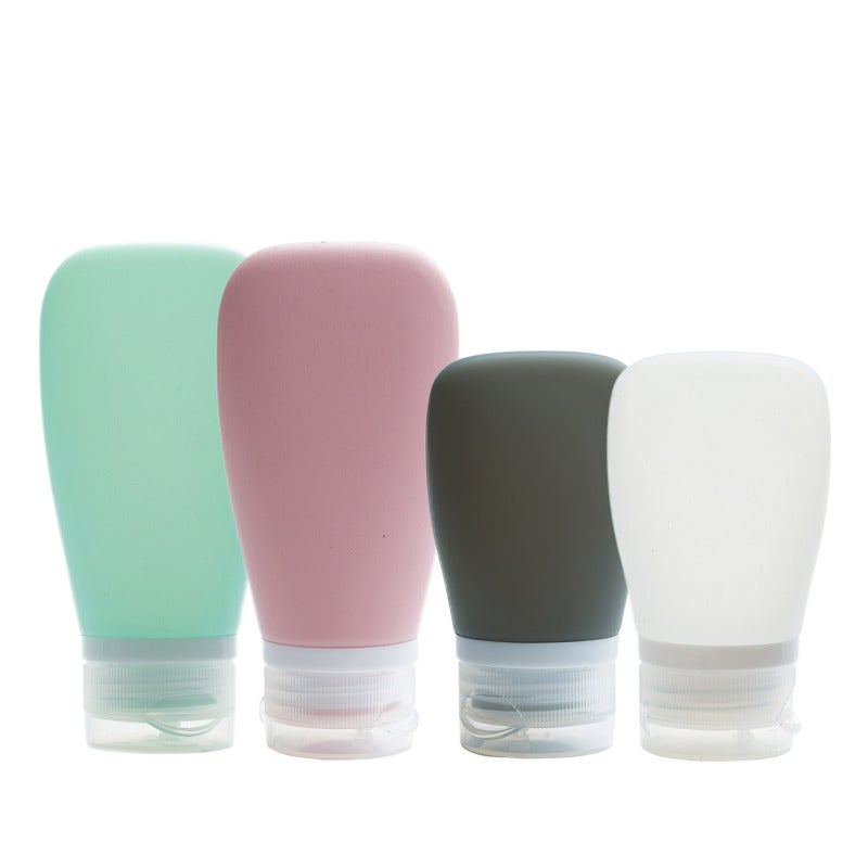 Travel Bottle 3 Pieces Set Soft Silicone Safe Shampoo Lotion Cream Toiletries Lightweight Portable Trip Bottles - Image 1