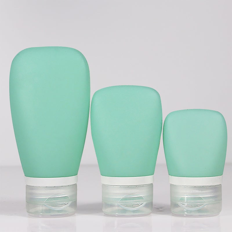 Travel Bottle 3 Pieces Set Soft Silicone Safe Shampoo Lotion Cream Toiletries Lightweight Portable Trip Bottles - Image 2