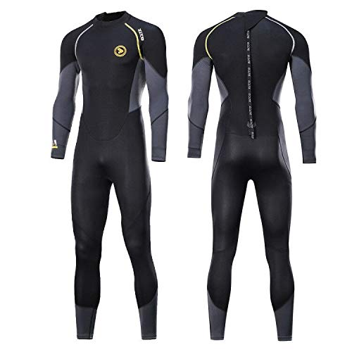 ZCCO Ultra Stretch 3mm Neoprene Wetsuit, Back Zip Full Body Diving Suit, one Piece for Men-Snorkeling, Scuba Diving Swimming, Surfing - Image 1