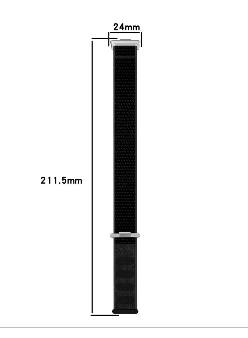 Nylon Straps for Huawei Watch Fit 3 Strap Sports Replacement Strap Breathable Watch Strap Compatible with Huawei Watch Fit 3 Smartwatch (Dark blue/black) - Image 5