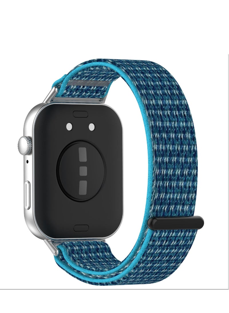 Nylon Straps for Huawei Watch Fit 3 Strap Sports Replacement Strap Breathable Watch Strap Compatible with Huawei Watch Fit 3 Smartwatch (Dark blue/black) - Image 1