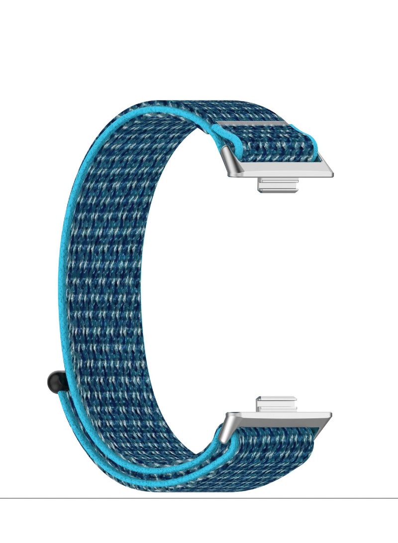 Nylon Straps for Huawei Watch Fit 3 Strap Sports Replacement Strap Breathable Watch Strap Compatible with Huawei Watch Fit 3 Smartwatch (Dark blue/black) - Image 2