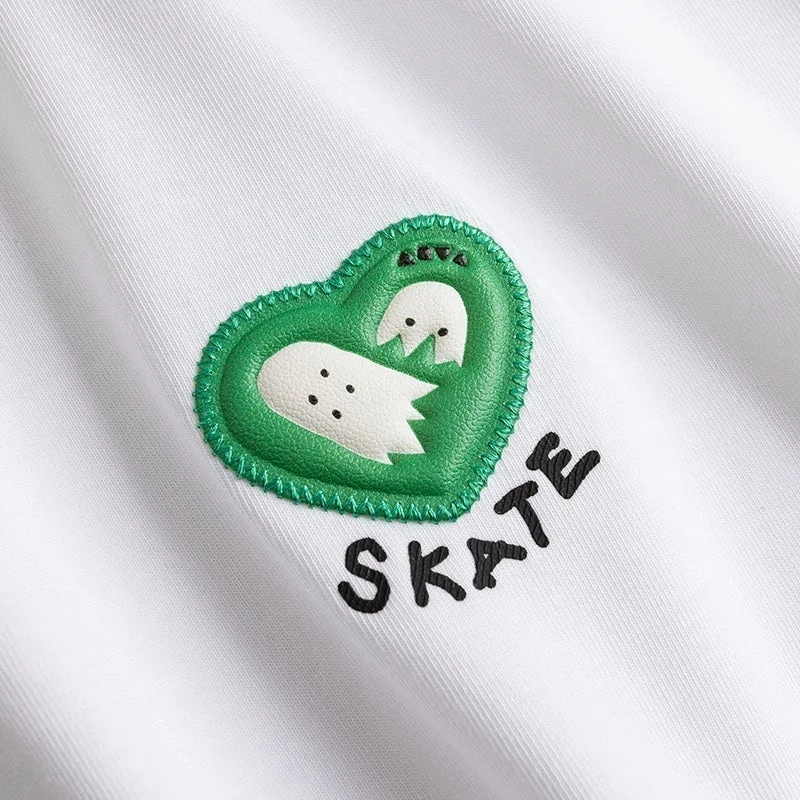 Anta white Diary of Skater Short-Sleeve T-Shirt for Women | Best Price UAE