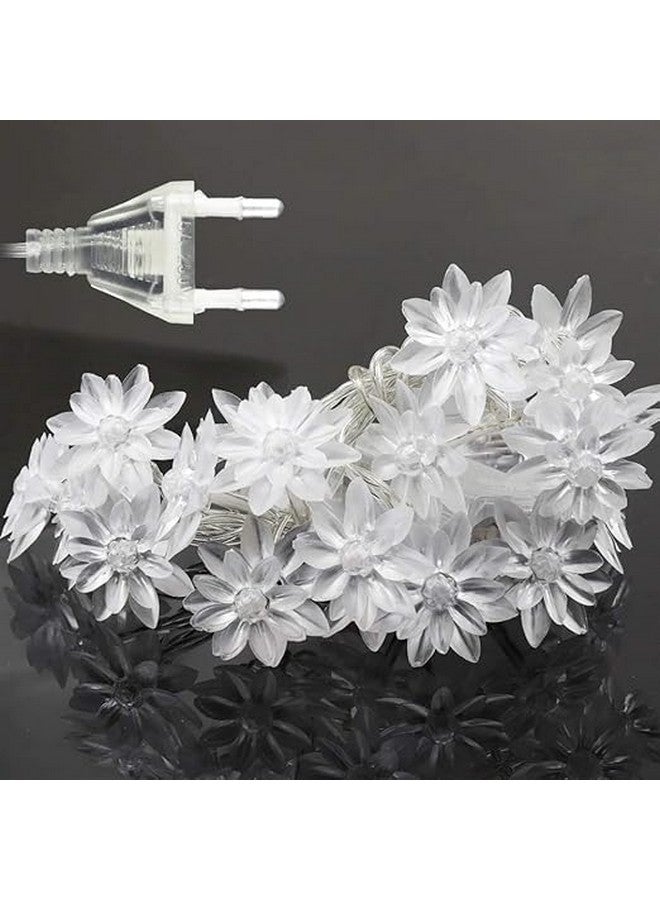 Desidiya Plastic Lotus Flower String Lights Plug-in Fairy Lights for Indoor/Outdoor Decoration, Ideal for Diwali, Christmas, Navratri, and Parties (Warm White, 4 Meters, 30 Led) - Image 3