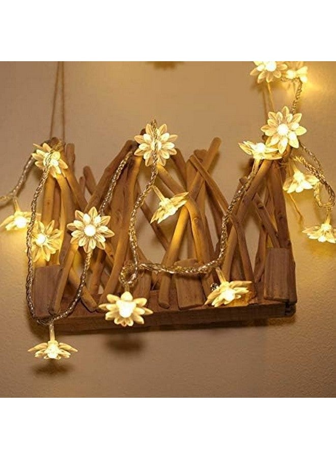 Desidiya Plastic Lotus Flower String Lights Plug-in Fairy Lights for Indoor/Outdoor Decoration, Ideal for Diwali, Christmas, Navratri, and Parties (Warm White, 4 Meters, 30 Led) - Image 4