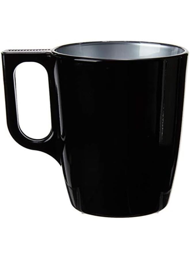 Luminarc Flashy Black Mug 6Pc Set Blue Made In France - Image 2