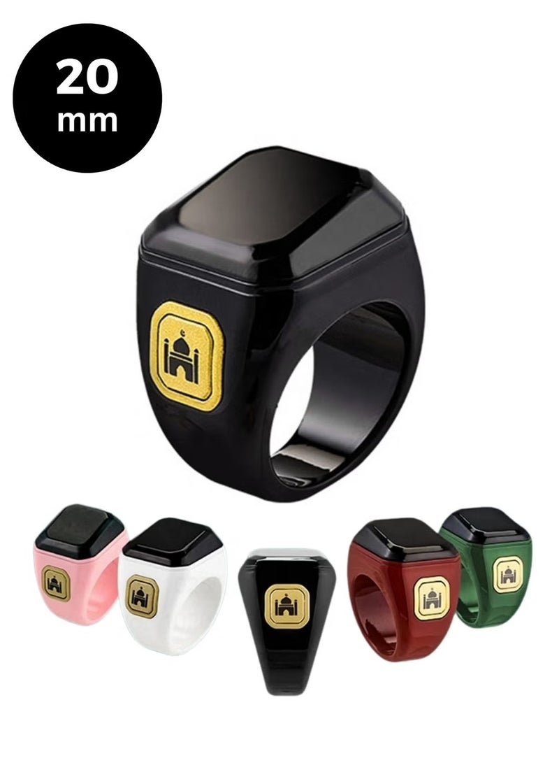 Smart Dhikr Ring, with Bluetooth Connectivity Exclusive IQIBLA App, Vibration Reminder, Tasbeeh Counter and 5 Daily Prayer Reminders, Specially Customized for Arab Middle East Countries - Image 1