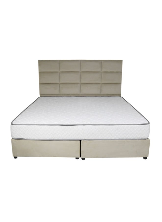 Bed and Mattress Zone Plushify Upholstered Bed 200 X 180 King Size Beige Color  - Image 1