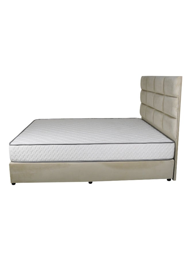 Bed and Mattress Zone Plushify Upholstered Bed 200 X 180 King Size Beige Color  - Image 3
