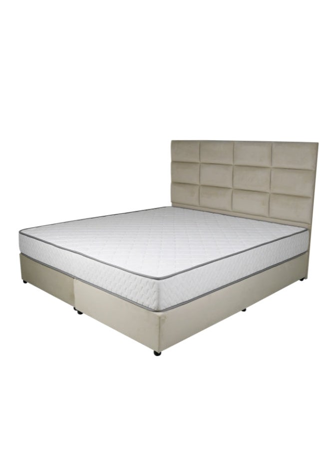 Bed and Mattress Zone Plushify Upholstered Bed 200 X 180 King Size Beige Color  - Image 2