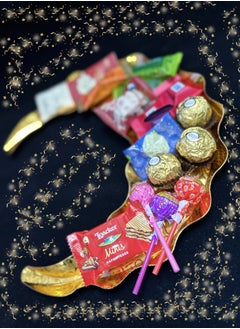 Generic Moon Design Serving dish plate with a conical base for sweets, nuts and dates  - Image 2