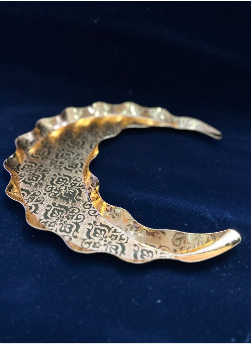 Generic - Moon Design Serving dish plate with a conical base for sweets, nuts and dates - Image 1