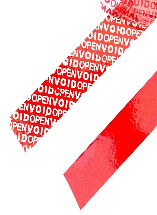 Globe Tech Void and Temper Proof Evident Security Red Colour Tape (25 mm X 50 Meter) - Image 1